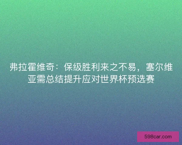 弗拉霍维奇：保级胜利来之不易，塞尔维亚需总结提升应对世界杯预选赛